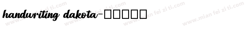 handwriting dakota字体转换